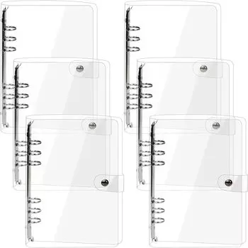 A5 A6 A7 Прозрачный держатель для файлов, блокнот с 6 отверстиями, вкладышами, сумка для документов «сделай сам», папки для документов, кольца, папка для хранения из ПВХ