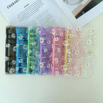 A5 A6 A7 Свежий зеленый желтый розовый ромашка свободные листы обложка для папки журнал скетчбук аксессуары дневник офисные принадлежности A6 жёлтый