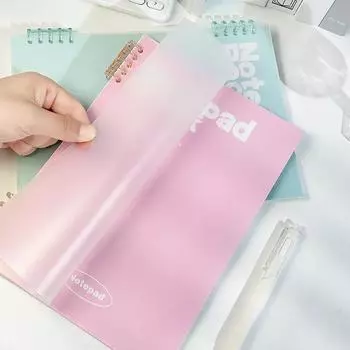 A5/B5 Градиентный Цветной Переплет Блокнот Книга С Отрывными Листами Горизонтальный Линейный Блокнот Журнал Планировщик Студенческая Книга Счетов Школьный