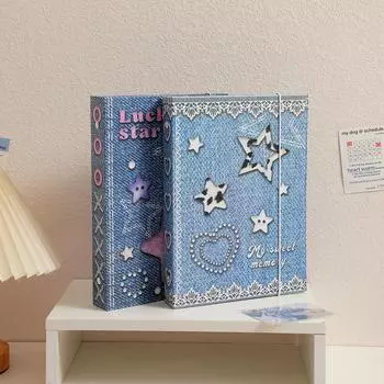 A5 джинсовая фотодержатель для карточек держатель для фотокарточек книжный альбом фотоальбом для открыток студенческие школьные канцелярские принадлежности A5 3inch 25sheets Style 1