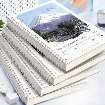 А5 Мягкая рулонная плотная бумага для студентов Горизонтальная линия Мягкий силиконовый блокнот Блокнот Пустая книга Записные книжки для студентов Журнал