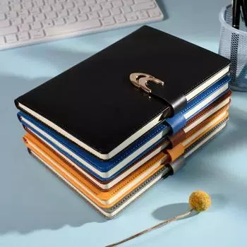 A5 PU Журнал Тетрадь Ежедневный Бизнес Офис Работа Тетради Блокнот Дневник Школьные Принадлежности Аксессуары Корейские Канцелярские Товары Подарки жёлтый