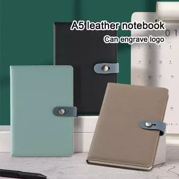 Тетрадь для школьников из толстой кожи формата А5, офисный блокнот с пряжкой, книга для записей деловых встреч, журнал путешествий, дневник, 100 листов, 200 страниц A5