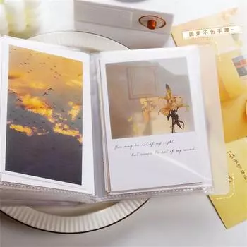 A6 40 страниц фотоальбом для наклеек банкнот путешествия почтовая открытка Polaroid альбом Kpop Phptocard папки для хранения канцелярских принадлежностей белый