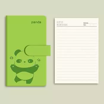A6 B6 Pocket Notebook Panda Diary Book Practical Portable Handbook Stationery A6-Green