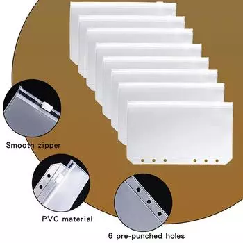 A6 кожаный бюджетный блокнот блокнот ежедневник планировщик конверты для денег карманы