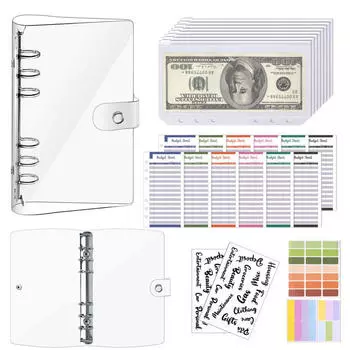 A6 прозрачный ПВХ-блокнот с отрывными листами, бюджетная обложка для блокнота, многоразовая обложка для планировщика, защитная обложка для школы, офиса, путешествий One Size прозрачный