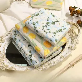 A6 Тканевый рельефный трехмерный блокнот ручной работы B6 Свежий литературный дневник Изысканный японский блокнот ручной работы в стиле ретро A6