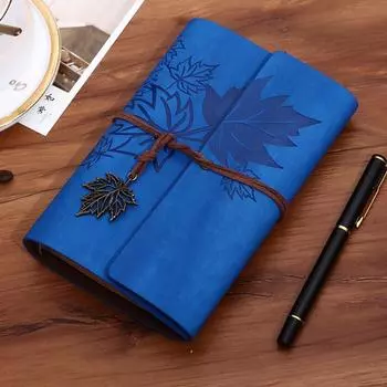 A7/A6/A5 PU Leather Kraft Notebook Kraft Paper Spiral Notebook Retro Notebook Office Supplies A6