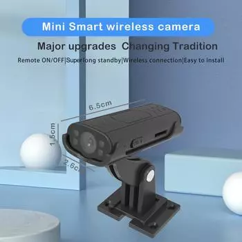 A7 Беспроводная WiFi камера заднего вида со встроенным аккумулятором, ночное видение с кронштейном для заднего хода, направляющая камера чёрный