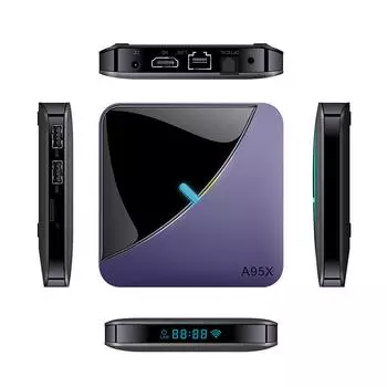 A95X F3 Air II Android 11.0 Smart TV Box Amlogic S905W2 UHD 4K медиаплеер 2.4G/5G двухдиапазонный WiFi US-16G чёрный