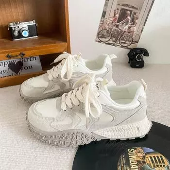 A9833 latex insole/platform dad shoes women s 2024 new summer breathable explosion Forrest Gump shoes sneakers 35