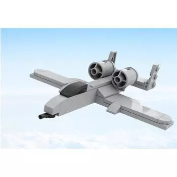 A-10 Warthog Attack Aircraft Building Block Military Series Fighter Aircraft Model Assembling Toy Compatible