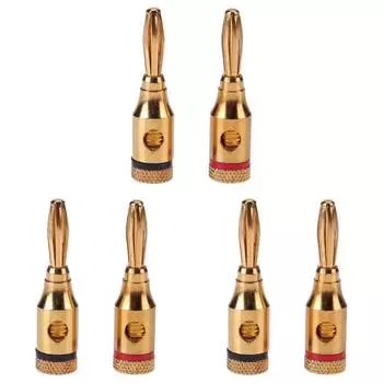 A# 2 шт. позолоченные банановые штекеры музыкальные аудиоразъемы для акустических кабелей