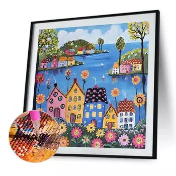 A# 5D DIY Полный Круглый Дрель Алмазная Картина Дом Набор Домашний Декор Искусство Ремесло ZSH784