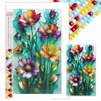 A# 5D DIY Полный квадратный сверлильный станок Частичный AB сверлильный станок Алмазная картина Маргаритка Набор 45x75см