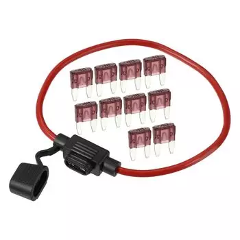 A ABSOPRO Fuse Holder 40A Mini Style Fuse 12 AWG Fuse Holder Waterproof