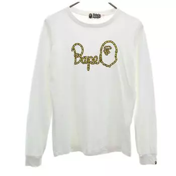 A BATHING APE Long sleeve T-shirt S white Ron T Men s Used