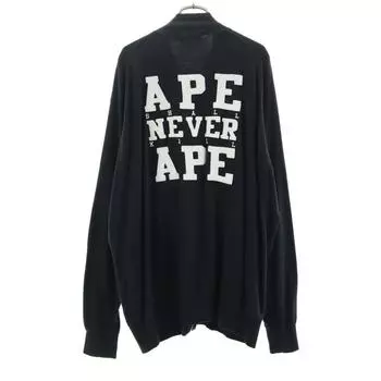 A BATHING APE made in Japan Back print Long sleeve Zip up trainer Men s Used