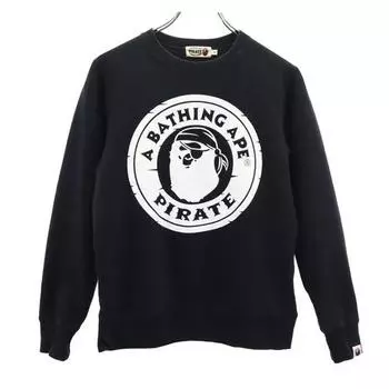 A BATHING APE PIRATE Свитшот с длинным рукавом S черный Мужской Б/у