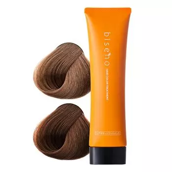 a biseno Краска для седых волос, цвет волос, светло-коричневый, темно-коричневый, 150 г, без диамина, цветочный аромат [комплект для покупки] и для женщин и мужчин, растительного происхождения