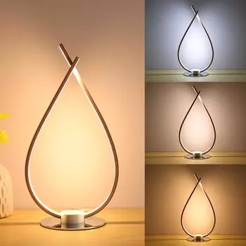A C100-240V 12W светодиоды настольная лампа настольный светильник капля воды дизайн чувствительное сенсорное управление 3 цвета UK Plug