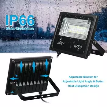 A C85-265V 50W 64LEDs RGBCW Светодиоды Прожектор Уличный светильник IP66 Водонепроницаемость с контроллером/ 25W