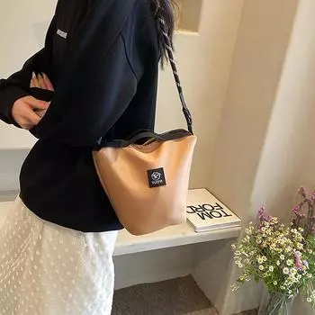 Классическая сумка-ведро повседневная модная женская сумка через плечо из ткани Оксфорд, спортивная, молодежная