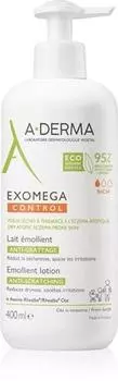A-derma Exomega Control Emollient Молочко для тела против раздражения и зуда TU прозрачный