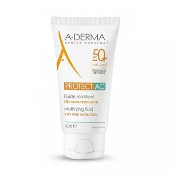 A-Derma Protect AC Матирующий флюид Spf50 + 40 мл