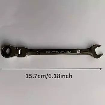 A Dual-Purpose Adjustable Wrench with a Flexible Head - Versatile, Made of Chrome Vanadium Steel, High Torque, Suitable for Automotive Repairs