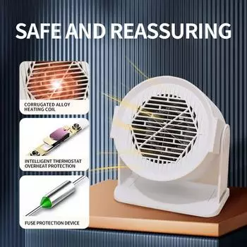 A EU new air heater Cold and warm heater Small electric heater for the home desktop office desktop portable heating fan белый