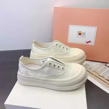 Обувь Footstroke Single, женская, весенне-летняя, рыболовная обувь, парусиновые туфли с толстой подошвой, повседневная спортивная обувь для сноуборда, маленькие белые туфли 35 чёрный