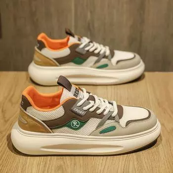 A-gan мужские летние дышащие сетчатые кроссовки для учеников младших и средних классов, спортивные, повседневные, белые, для папы, модные кроссовки 39