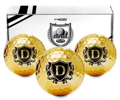 A gift that will please golf Golf ball gift with name D lovers. (3 pieces)