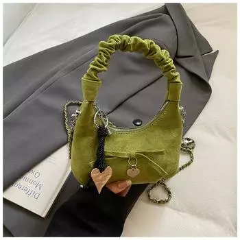 A High-look Casual and Simple Single-shoulder Crossbody Bag for Women In Summer зелёный