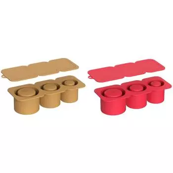 A# Ice Cube Tray with Lid Silicone Cylinder Ice Cube Molds for 30-40Oz Cups (Bro