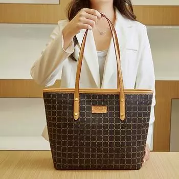 A Large-capacity Printed Mother-child Bag for Women, A Retro and Versatile Casual Tote Bag for Ladies, and A Single-shoulder Bag