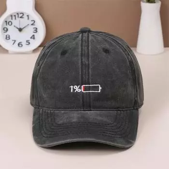 A Men’s Embroidered Cotton Adjustable Simple And Casual Baseball Hat