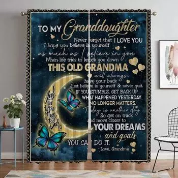 A Mi Maravilloso Hijo Anti-mosquito Curtains for Camera Home Interior Curtains for Living Room Blackout Curtain Partition Shades W50xH70cmx2pcs-CL