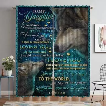 A Mi Maravilloso Hijo Home Interior Curtains 2 Pieces Curtains for Living Room Curtain Shades Tulle for Bedroom Partition Camera W50xH70cmx2pcs-CL