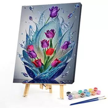 A# Набор для рисования по номерам на холсте DIY масляная живопись Цветочная картина Декор для дома 40x5