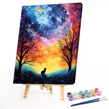 A# Набор для рисования по номерам на холсте DIY Картина маслом на закате Декор для дома 40x5