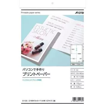 A-One Multi Card двусторонняя почтовая открытка, складывающаяся вдвое, 10 штук 51135