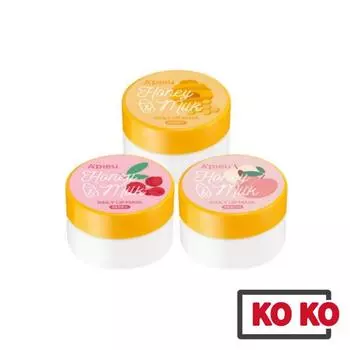 [A PIEU] Ежедневная маска для губ Honey & Milk 6 г / мед / ягода / персик Honey