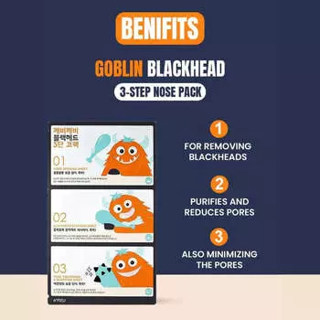 A PIEU Goblin Blackhead 3-Step Nose Pack