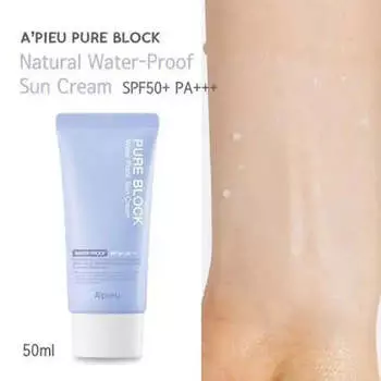 A PIEU Pure Block Natural Water-proof Sun Cream SPF50 PA+++ 50ml