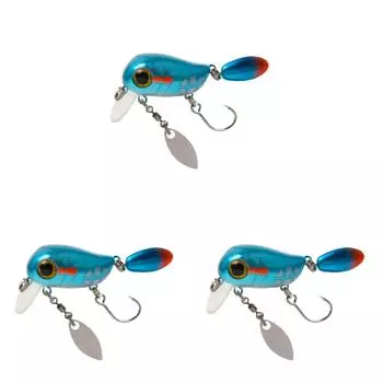 A# Плавающие микро-воблеры 3D-глаза рыболовные приманки Minnow Hard Baits (синий)
