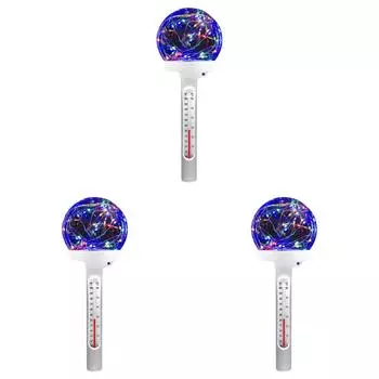 A# Плавающий светодиодный цветной солнечный свет термометр для бассейна легко считывается ночью для пруда