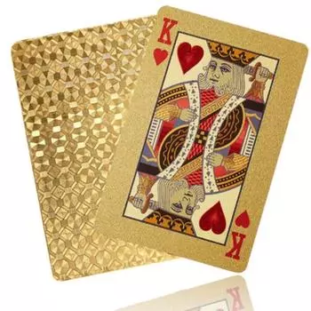 A Plus Toys Luxury 24K Gold Poker Card + Case, популярная корейская игра